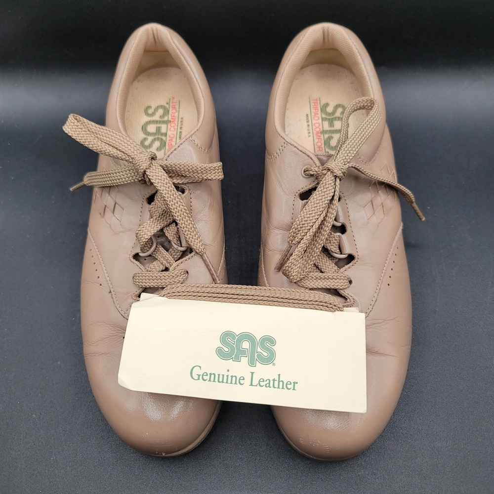 SAS Free Time Mocha Leather Casual Comfort Oxford Footwear Women's Size 10N New